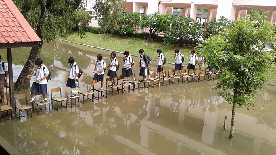 ฝันว่าน้ำท่วมโรงเรียน
