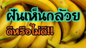 ฝันเห็นกล้วยดีหรือไม่ดี